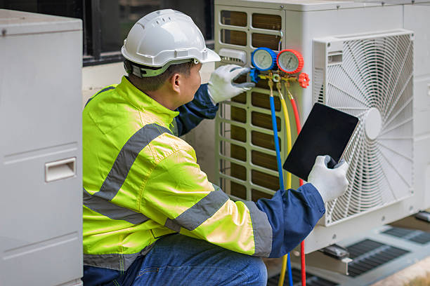 Professional Hvac technician working in Waban, MA